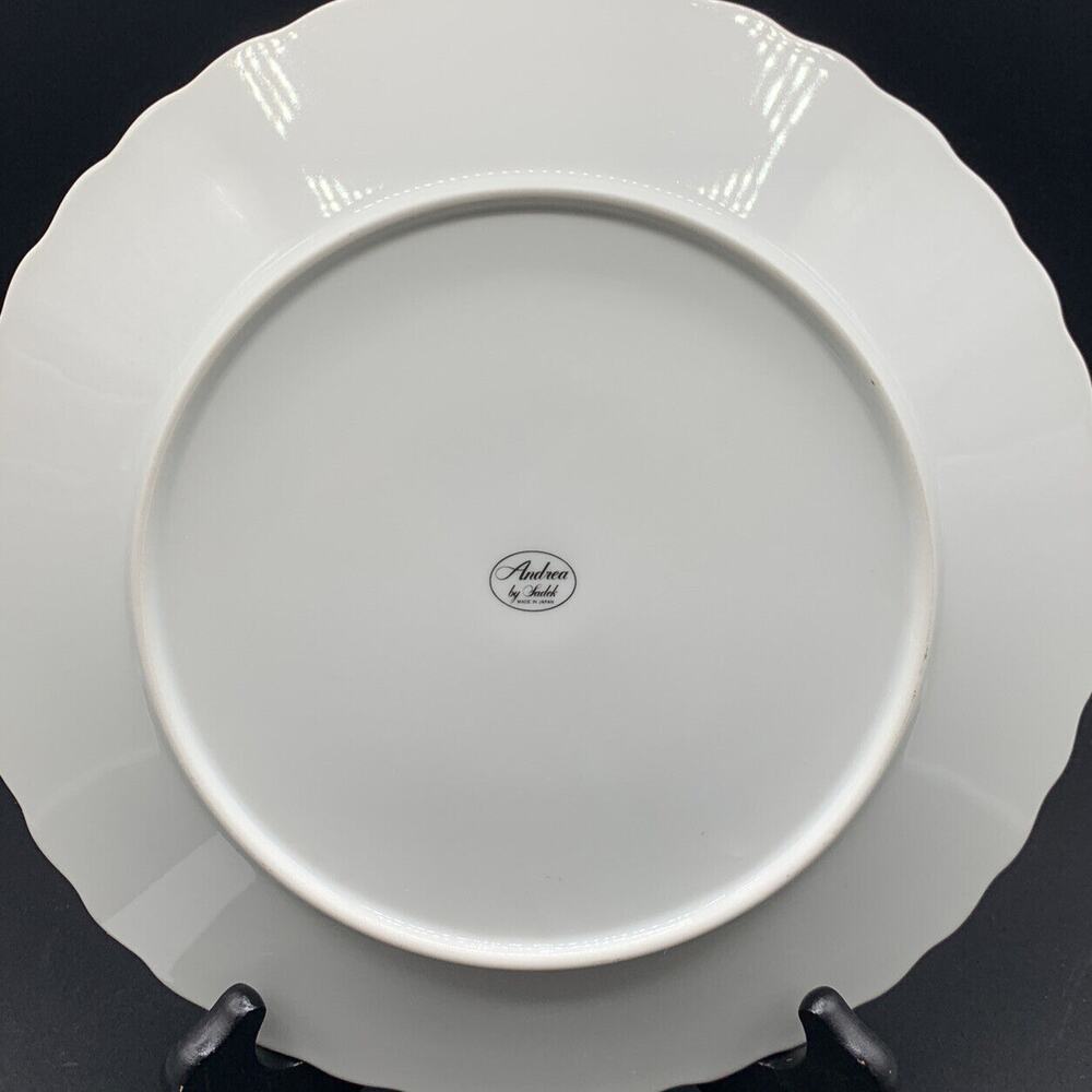 Vintage Andre by Sadek Cake serving Plate Spatula NIB Vineyard 10” Gold Rim Japa - Picture 6 of 9